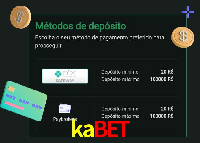 O cassino kabet oferece uma grande variedade de métodos de pagamento